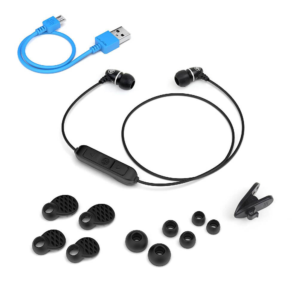 JLab Audio Metal Bluetooth Wireless Rugged Earbuds - Black