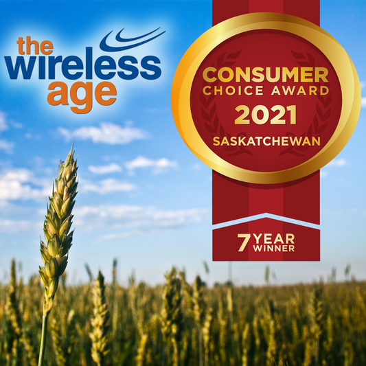 The Wireless Age is the Consumer Choice Award Winner for Best Cellular Retailer in Saskatchewan 7 years in a row!