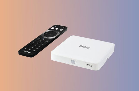 max tv stream set-top box and remote