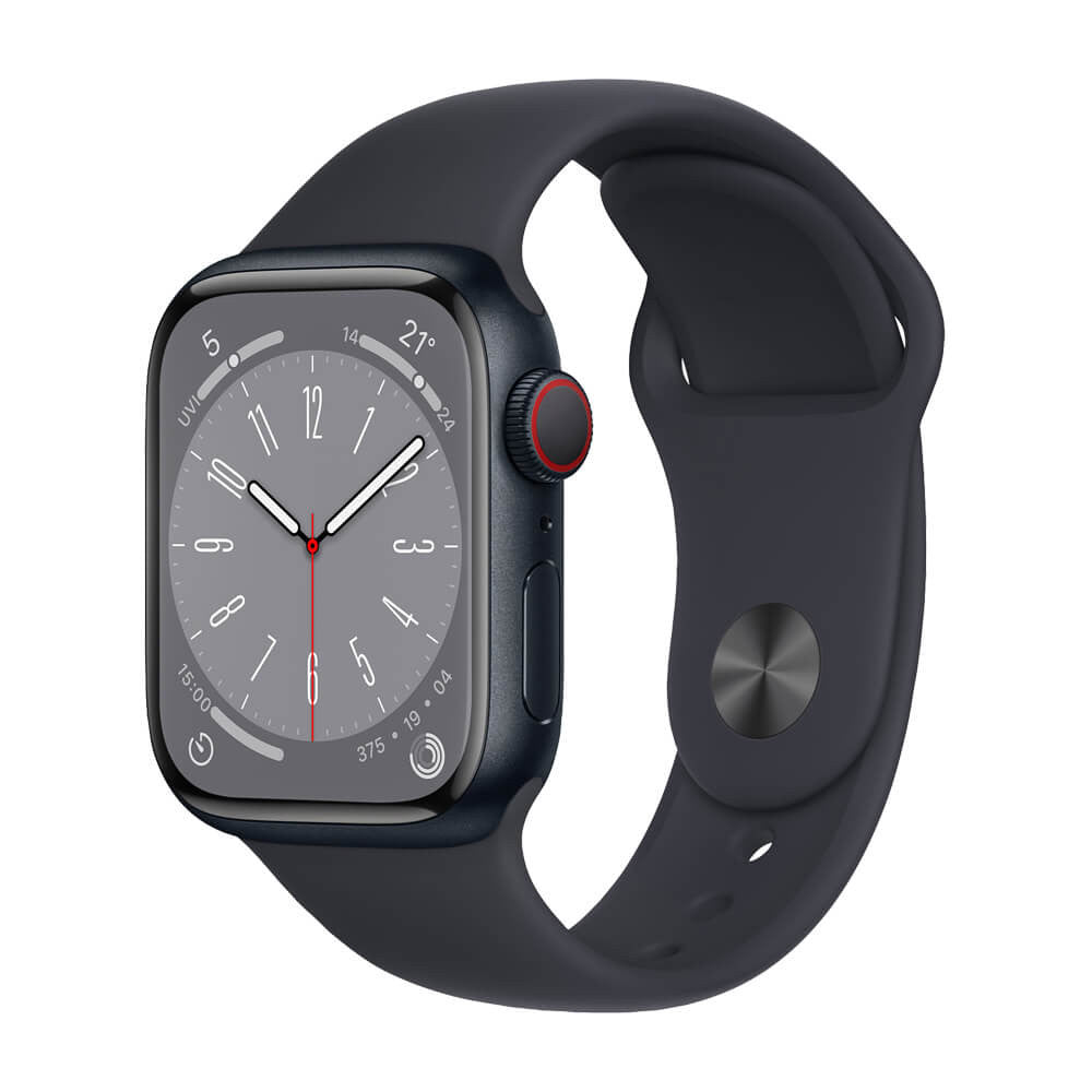 Midnight aluminum case with Midnight sports band