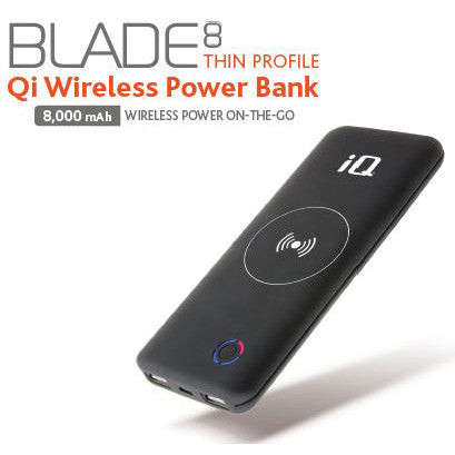 IQ BLADE8 QI WIRELESS CHARGING BANK 8000MAH